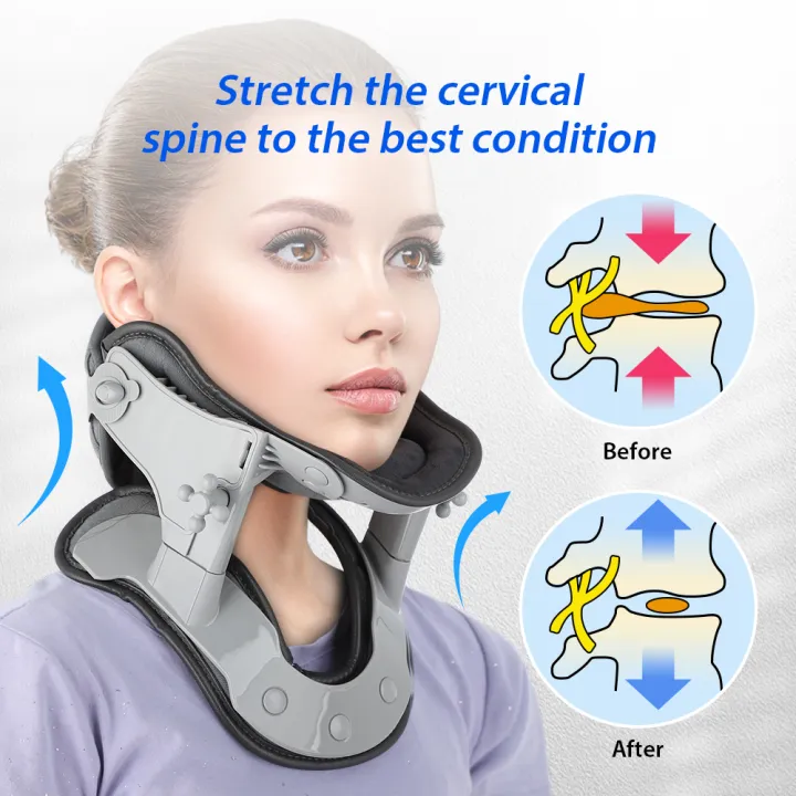 Hailicare Heating Neck Cervical Traction Device Adjustable Collar