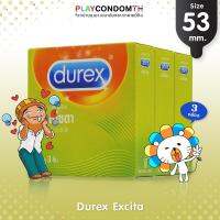 ถุงยางอนามัย 53 ดูเร็กซ์ เอ็กไซต้า ถุงยาง Durex Excita ผิวไม่เรียบ หนา 0.06 มม. (3 กล่อง)