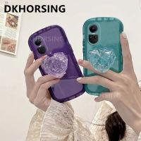 DKHORSING ปลอกอ่อนหรูสำหรับ OPPO Reno 10 / Reno 10 Pro / Reno 10 Pro + เคสโทรศัพท์ซิลิโคนป้องกันเลนส์ใส Oppo Reno 10 5G ฝาหลัง2023 OPPO Reno 10Pro บวก5G พร้อมที่ยึดรูปหัวใจคริสตัล