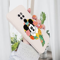 GGK พวงมาลาการ์ตูนสำหรับ Huawei Mate20 Mate 20 Pro Mate เคสโทรศัพท์มิกกี้20X สี่เหลี่ยมดั้งเดิมปลอกซิลิโคนของเหลวเคสป้องกันทนแรงกระแทกกล้องคลุมทั้งหมด