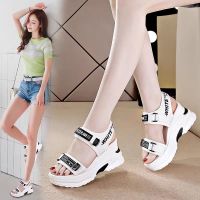 Platform Sneakers Sandals for Women 2023 New Summer Versatile Slope Heel Elevated Womens Shoes Luxury Sandals chaussure femme