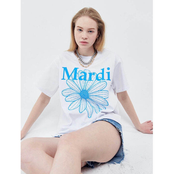 mardi-flower-t-shirt-320-เสื้อยืดลายดอกไม้สุดฮิต-งานชนช็อปแบรนด์ดังเกาหลีเลยค่าา-ผ้ายืด-ทรงสวย-valen