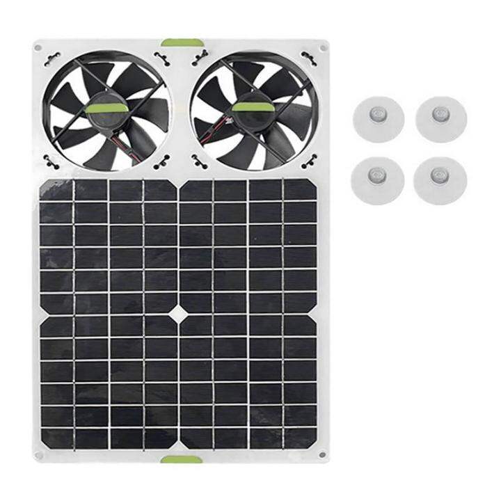 Solar Powered Fan 40W Silicon Panel And 6-Inch Fans Cooling Vent Tool ...