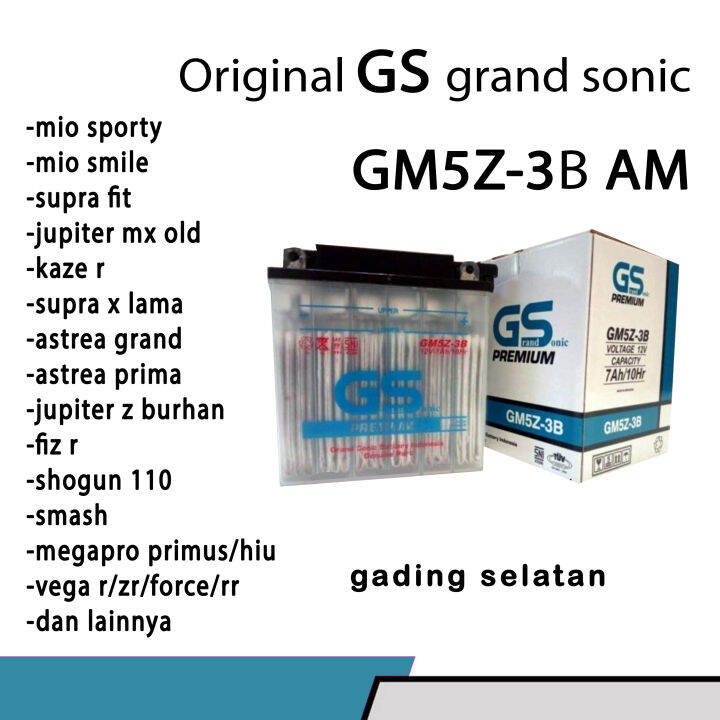 Aki Basah motor jupiter z burhan GS Grand sonic GM5Z KIT | Lazada Indonesia