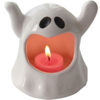 [Naughty Ghost] Cute Ghost Halloween Aromatherapy Candle Holder Small Tea Wax Birthday Gift Funny Decoration Ornament