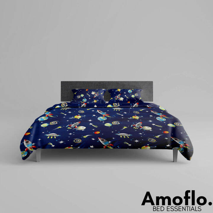 𝗔𝗠𝗢𝗙𝗟𝗢 Printed Full Garter Sheet and 2 zippered Pillowcases can add