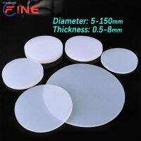 ﹍ 1/2/5pcs White Solid Round Silicone VMQ Rubber Sheet Seal Gaskets Pad Dia 5-150mm Thick 0.5-8mm