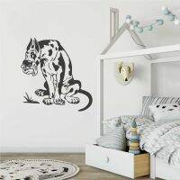 Cartoon Great Dane Breed Dog Animal Pet Store Puppy Window Glass Wall Sticker Decal Kids Room Vinyl Home Decor