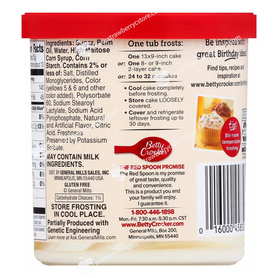 Kem phủ vani betty crocker vanilla rich & creamy frosting, hộp 453g 16 oz. - ảnh sản phẩm 4