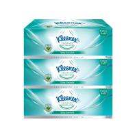 kleenex silky smooth กระดาษเช็ดหน้า 80แผ่น มี3กล่อง