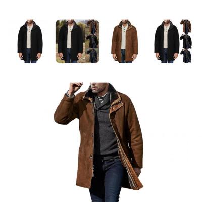 ZZOOI Comfortable to Wear Cotton Fade-resistant Casual Lapel Medium Length Winter Coat for Autumn