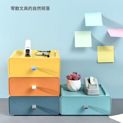 [COD] Desktop finishing drawer type cosmetic storage box office student dormitory sundries classification artifact