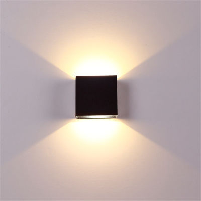 12W Outdoor Wall Light Waterproof IP65 LED Porch Bedroom Living Room Aluminium Black White up down outdoor and indoor light