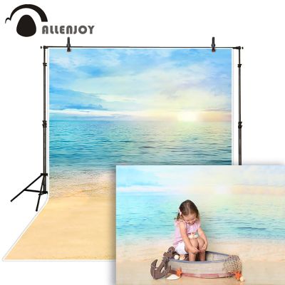 【Worth-Buy】 Allenjoy ถ่ายภาพพื้นหลังฉากพื้นหลังในฤดูร้อนท้องฟ้าซีโอเชียนชายหาดถ่ายรูปในสตูดิโออาบน้ำเด็กกะลาสีเงือก