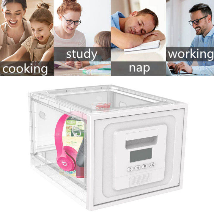 Timer Locking Phone Jail Timed Lock Box Locked Container Plastic Phone