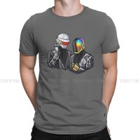 Au Revoir Helmet Daft Punk Electronic Music Band Tshirt Alternative Punk T Shirt Tops Homme Pure Cotton Ofertas Short Sleeve Top