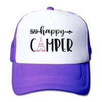 MDhat Unisex Happy Camperตาข่ายหมวกปรับขนาดได้หมวกเบสบอลหมวกผู้ใหญ่หมวกSun