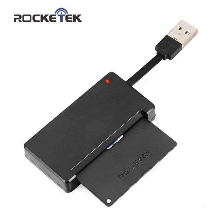 Rocketek Usb Smart Card Reader Cac Id Bank Card Sim Card Cloner