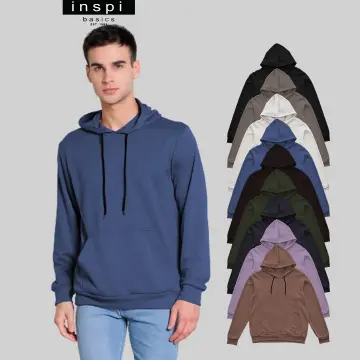 INSPI Plain Hoodie Jacket For Men with Pockets Korean Trendy Tops For