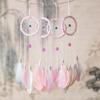 I1133 girl heart dreamcatcher manual bells hang creative girl room decoration students present