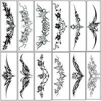 [COD] Half tattoo stickers female long-lasting society real neck sexy waist abdomen concealer temptation long strip totem hair