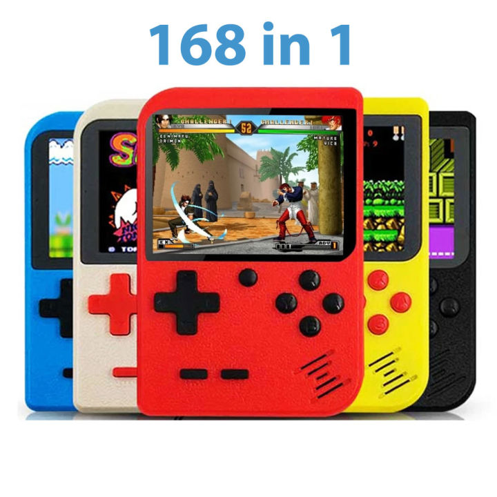 168 In 1 Mini Classic Built in Gameboy Retro Handheld Console 8-Bit 2.8 Inch Rechargeable ...