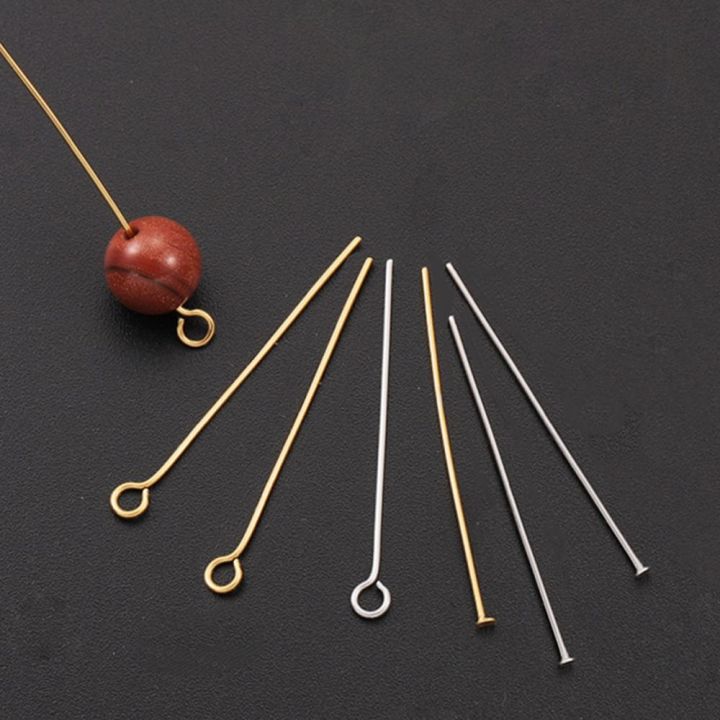 pingchuishop-เครื่องประดับ-diy-ทองแดงลูกปัดยาว9เม็ดเข็มหมุดเข็มกลัดติดเสื้อรูปตัว-t