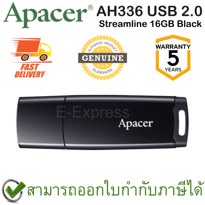 apacer-ah336-usb-2-0-streamline-flash-drive-16gb-black-สีดำ-ของแท้-ประกันศูนย์-5ปี