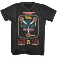 เสื้อยืดคอกลมเสื้อยืดลายกราฟฟิก back to the future capacitor S-5XL