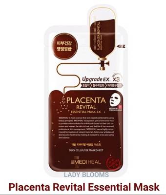 Mediheal Placenta Revital Essential Mask EX. (24 ml.) แผ่นมาส์กหน้า ช่วยกระชับผิว