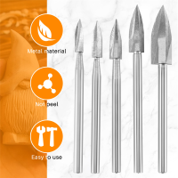 5PCS Wood Carving and Engraving Drill Accessories Bit Universal Fitment for Rotary Tools(5PCS)