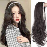 Wig female long hair crystal headband U-shaped half-sleeve detachable length straight natural invisible chemical fiber