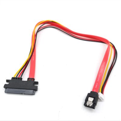 Hard Drive Data Power Supply Integrated Cable Small 4Pin Female & SATA 3.0 Male to SATA 22Pin(7+15Pin) Data Power Cable