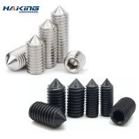 M2 M2.5 M3 M4 M5 M6 M8 Cone Point Grub Set Screws Bolts 304 Stainless Steel 12.9 Black Steel Allen Head Socket Hex Hexagon Screw Nails Screws Fastener