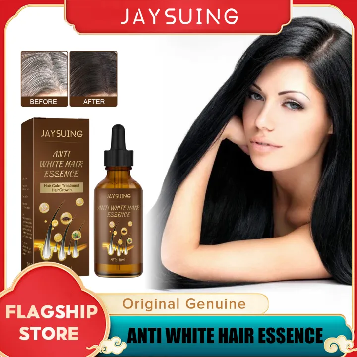 Jaysuing Anti White Hair essence Gray To Black Repair Scalp Nourish anti white  hair treatment Reduce