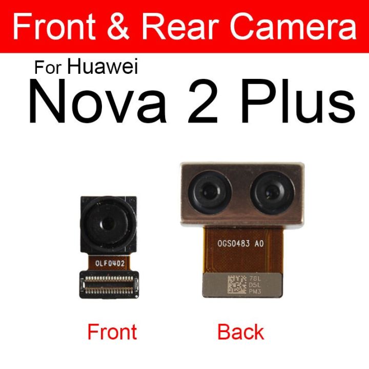 สายกล้องหน้าโค้งด้านหลังสำหรับ-huawei-nova-2plus-2i-2s-ความลึกด้านหน้ากล้องทั้งหมดด้านหลังกล้องขนาดใหญ่อะไหล่เฟล็กซ์ริบบอน