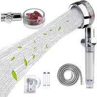 【YP】 Turbocharged Shower Pressure Saving Massage Nozzle with Filter Degrees Rotating Showerhead