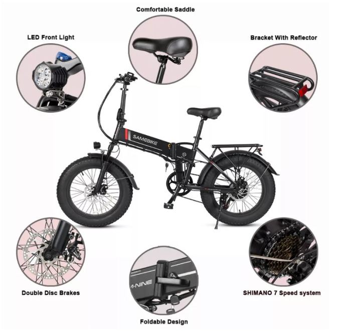 electric-bike-จักรยานไฟฟ้า-แบบพกพา-พับได้-7-speed-ขนาด-20-นิ้ว-48v-10ah-500w-high-speed-power