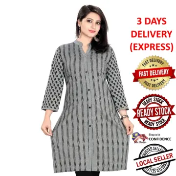 ORIGINAL READY STOCK Kurti Women Indian New Design 2023 Cotton Top Designer  Long Short Kurtis Kurta Tunic Blouse Plus Size Dupatta Palazzo Set Punjabi  Suit Saree Sari Tudung Sarong UD2444SCSC