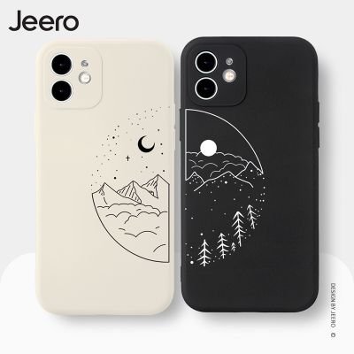 Jeeroo ชุดจับคู่ซิลิโคนนิ่ม,เคสเคสครอบโทรศัพท์สี่เหลี่ยมแฟชั่นตลกๆสวยงามเหมาะสำหรับ iPhone 13 12 11 Pro Max SE 2020 X XR XS 8 7 Ip 6S Plus HFC131