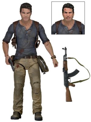 NECA Uncharted 4ของเล่นเสริมพัฒนาการท้ายโจรตุ๊กตาขยับได้ขนาด7นิ้ว