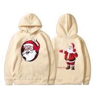 Merry Christmas Hoodie Men Fashion Santa Claus Print Hoodies Hip Hop Hoodie Coats Sweats Pullovers Mens Clothing Size XS-4XL