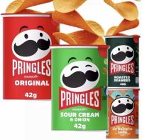 PRINGLES พริงเกิลส์ มันฝรั่งทอดกรอบ ขนาด 42 กรัม ขนมทานเล่น  มันฝรั่งทอดกรอบ