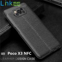 สำหรับXiaomi Poco X3 NFCเคสโทรศัพท์,ซิลิโคนกันกระแทกPUหนังกลับปกอ่อนเคสทีพียู