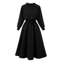 ZZOOI KANCOOLD 2019 New Korean Belted Cashmere Sweater Dress Women Fashion Office Lady O Neck Knitted Dress Winter Warm Thick