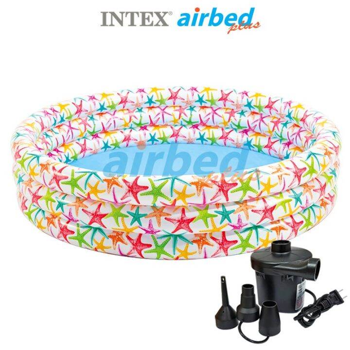 โปรสุดคุ้ม-intex-สระน้ำ-เป่าลม-ลายปลาดาว-66-นิ้ว-1-68x0-38-ม-รุ่น-56440-ที่สูบลมไฟฟ้า-ราคาถูกสุด-สระ-เป่า-ลม-สระ-น้ำ-เป่า-ลม-สระ-น้ำ-เด็ก-สระ-ยาง-เป่า-ลม