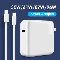 NORTHJO 30W 61W 87W 96W USB C PD อะแดปเตอร์ชาร์จไฟ Type C Charger Laptop และสายชาร์จสำหรับ MacBook Air Pro ใหม่12 13 15 16นิ้ว-ปลั๊ก Us/uk/eu