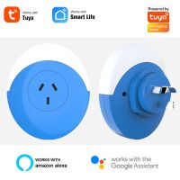 Tuya WiFi Smart Night Light Socket Australian Standard 10A Plug RGB LED Light APP Control Voice Works with Alexa Google home