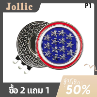 Jollic ใหม่ตราลูกกอล์ฟพร้อมคลิปหนีบหมวกกอล์ฟ1ชิ้นหมวกเสือรูปนกอินทรีแม่เหล็กหนึ่งใบดีไซน์ถุงมือกอล์ฟมาร์กเกอร์ชายหญิง