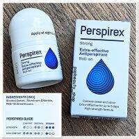 Perspirex Antiperspirant Roll On #Strong 20ml. โรลออน ระงับเหงื่อ ระงับกลิ่นกาย สีฟ้าเข้มสำหรับคนเหงื่อมากเป็นพิเศษ